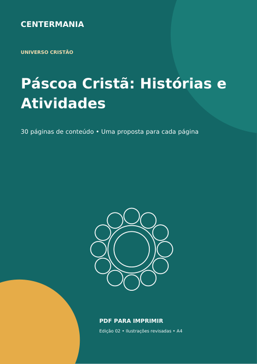 Capa de Páscoa Cristã: Histórias e Atividades